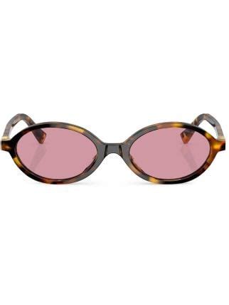 miu miu oval sunglasses|miu miu runway sunglasses.